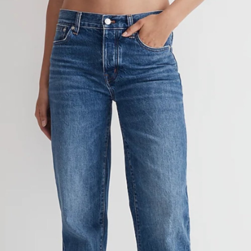 Madewell Low Slung Straight Jeans Palmina Wash size 27